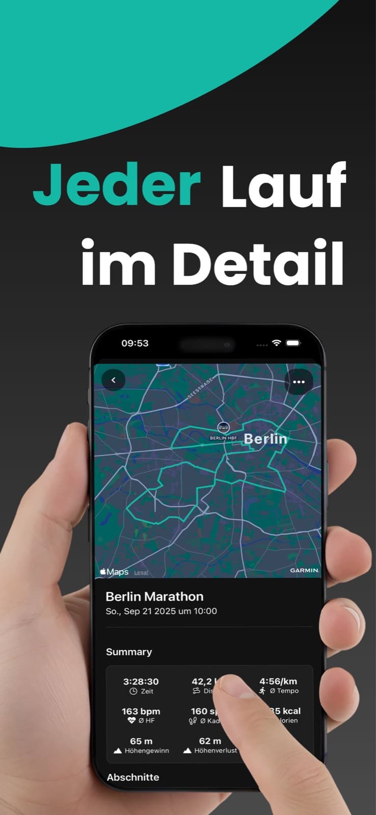 Jeder Lauf im Detail